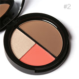 FOCALLURE 3 Colors Shimmer Bronzers and Highlighters Contour