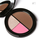 FOCALLURE 3 Colors Shimmer Bronzers and Highlighters Contour