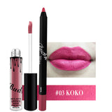 Matte Lip Gloss + Lipliner Pencil Matte Lip Set