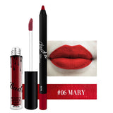 Matte Lip Gloss + Lipliner Pencil Matte Lip Set