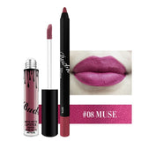 Matte Lip Gloss + Lipliner Pencil Matte Lip Set