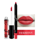 Matte Lip Gloss + Lipliner Pencil Matte Lip Set